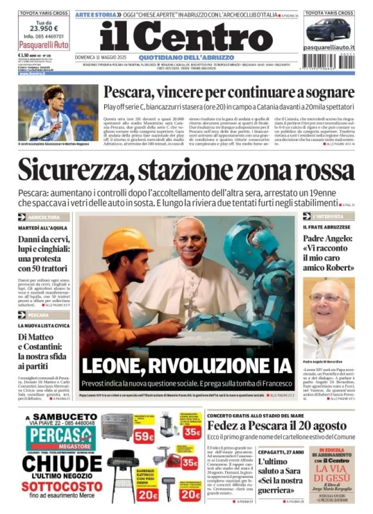 Prima-pagina-il centro-oggi-edizione-del-2025-05-11